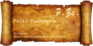 Peitl Zsuzsanna névjegykártya